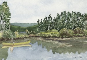 Canoe on Panther Pond, Maine 2004 - Laura Heim